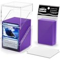 thumbnail image 1 of xianyou-Card Deck Box, Card Deck Case and 100 Pack Card Sleeves with Divider, Standard Size Card Storage Box Perfect Fit for MTG, Trading Cards, Sport Cards (Purple), 1 of 4
