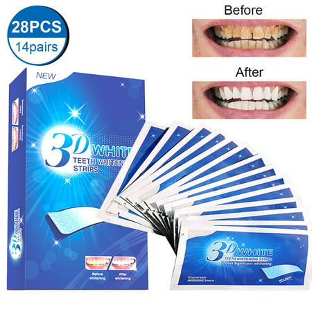 28 PCS 3D Instant Teeth Whitening Strips,XPREEN Teeth Whitener Strips Teeth Whitening Kit for Removing Dirt,Fast Tooth Whitening with No Sensitivity,Teeth Bleaching No Need for Powder or (Best Tooth Whitening System 2019)