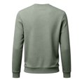 thumbnail image 4 of Mens Soft Textured Pullover Sweatshirts Waffle Knit Crew Neck Solid Color Long Sleeve Tops for Men Green 4XL, 4 of 5