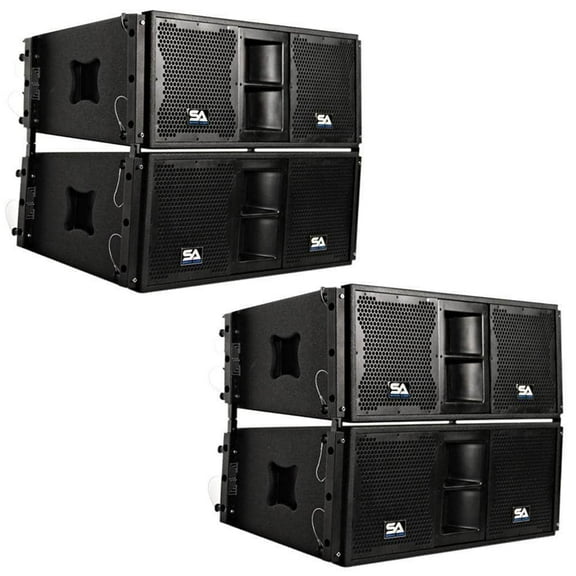 Seismic Audio SALA-210-PKG1 Powerful Sound 2-Way Outdoor Speakers for PA Speaker System - 560 Watt