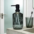 thumbnail image 1 of Glass Soap Dispenser Refillable Pump Bottle | Hand Wash Lotion Dispenser for Kitchen Bathroom | Smooth Non-Drip Stainless Steel Pump | Leak-Proof Shampoo Body Wash Container, 1 of 6