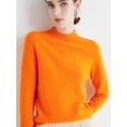 thumbnail image 1 of Suéter de cachemira 100 % lana merino, suéter de punto para mujer, jersey de cuello alto de manga larga, ropa de otoño e invierno, jerséis cálidos, 1 of 5