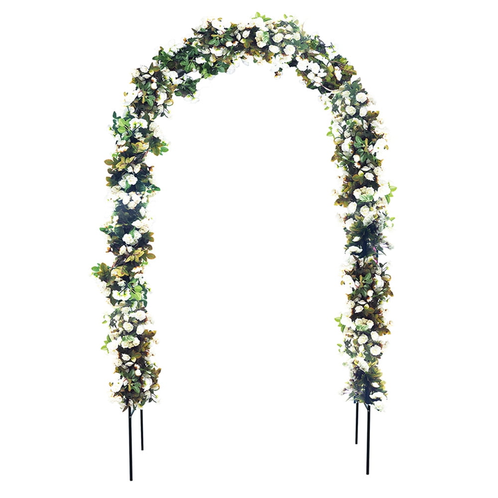JP OUTDOOR 7'8" H x 4'5" W Patio Metal Garden Arch Trellis,Arbor Trellis for Climbing Plants Support or Wedding Decor，Black