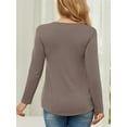 thumbnail image 5 of Yawrut Ladies Maternity ruffled Pleated Stretch Slim Comfortable long sleeve top, 5 of 6