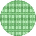 thumbnail image 1 of Ahgly Company Machine Washable Indoor Round Transitional Light Green Area Rugs, 7' Round, 1 of 7