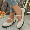 thumbnail image 3 of Mostsola Mary Jane Shoes Women Suede Dressy Comfortable Round Toe Slip on Ballet Flats Shoes, 3 of 6