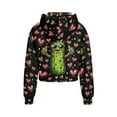 thumbnail image 2 of Uourmeti Love Heart Cool Cucumber Girls' Zipper Neck Sweatshirt with Pocket Fall Winter Girls Hoodies Sporty for Daily Wear Size 9-10, 2 of 7