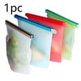 thumbnail image 2 of Food grade silicone fresh-keeping bag vacuum ziplock bag frozen food packaging storage bag soup storage bag, 2 of 2