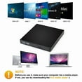thumbnail image 3 of External CD/DVD reader for laptop USB 3.0 & type c DVD player, 3 of 5