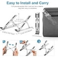 thumbnail image 5 of Laptop Stand, Laptop Holder Riser Computer Tablet Stand, 6 Angles Adjustable Aluminum Ergonomic Foldable Portable Desktop Holder Compatible with 10-15.6” MacBook,iPad, HP, Dell, Lenovo Silver, 5 of 7