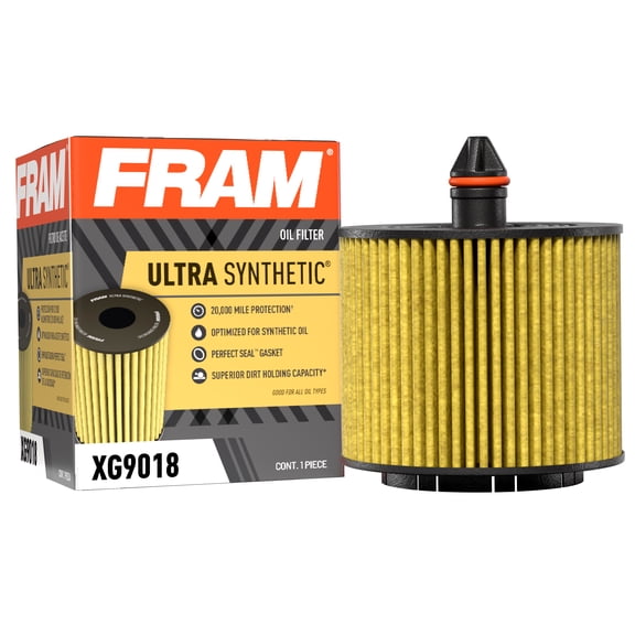 FRAM Ultra Synthetic Oil Filter, XG9018, 20K mile Replacement Filter for Select Vehicles