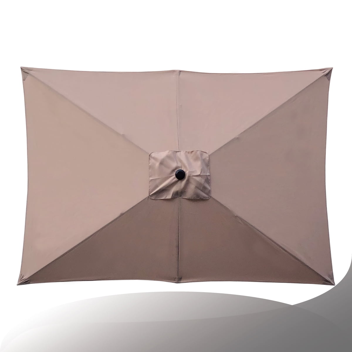 Maypex 10x6.5ft Rectangle Patio Umbrella with Crank - Tan