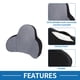 thumbnail image 2 of Cojín lumbar para asiento de automóvil Unique Bargains, soporte de espuma viscoelástica, diseño ergonómico 31.5x41x12.5cm gris, 2 of 6