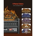 thumbnail image 4 of Modern 16" Electric Fireplace Log Set with Remote - Adjustable Flame Brightness, Timer Function, Energy Efficient Heater, 4 of 11