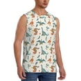 thumbnail image 2 of Fotbe Men's Summer Dinosaur Print Men's Sleeveless Muscle Tank Tops Casual T-Shirts for Gym Workout Beach-3X-Large, 2 of 8