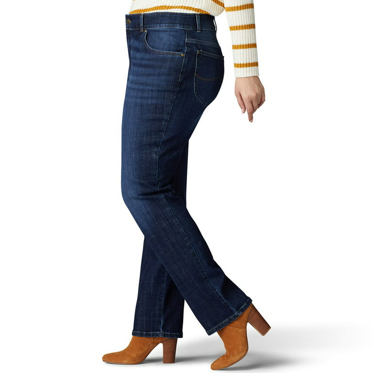 Women’s Stretch Relaxed Fit Straight Leg Jean (Plus) in Meridian