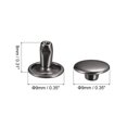 thumbnail image 2 of Unique Bargains 100 Sets Leather Rivets 9mm Double Cap Rivets 8mm Height Metal Studs Rivet, Gun-black, 2 of 5