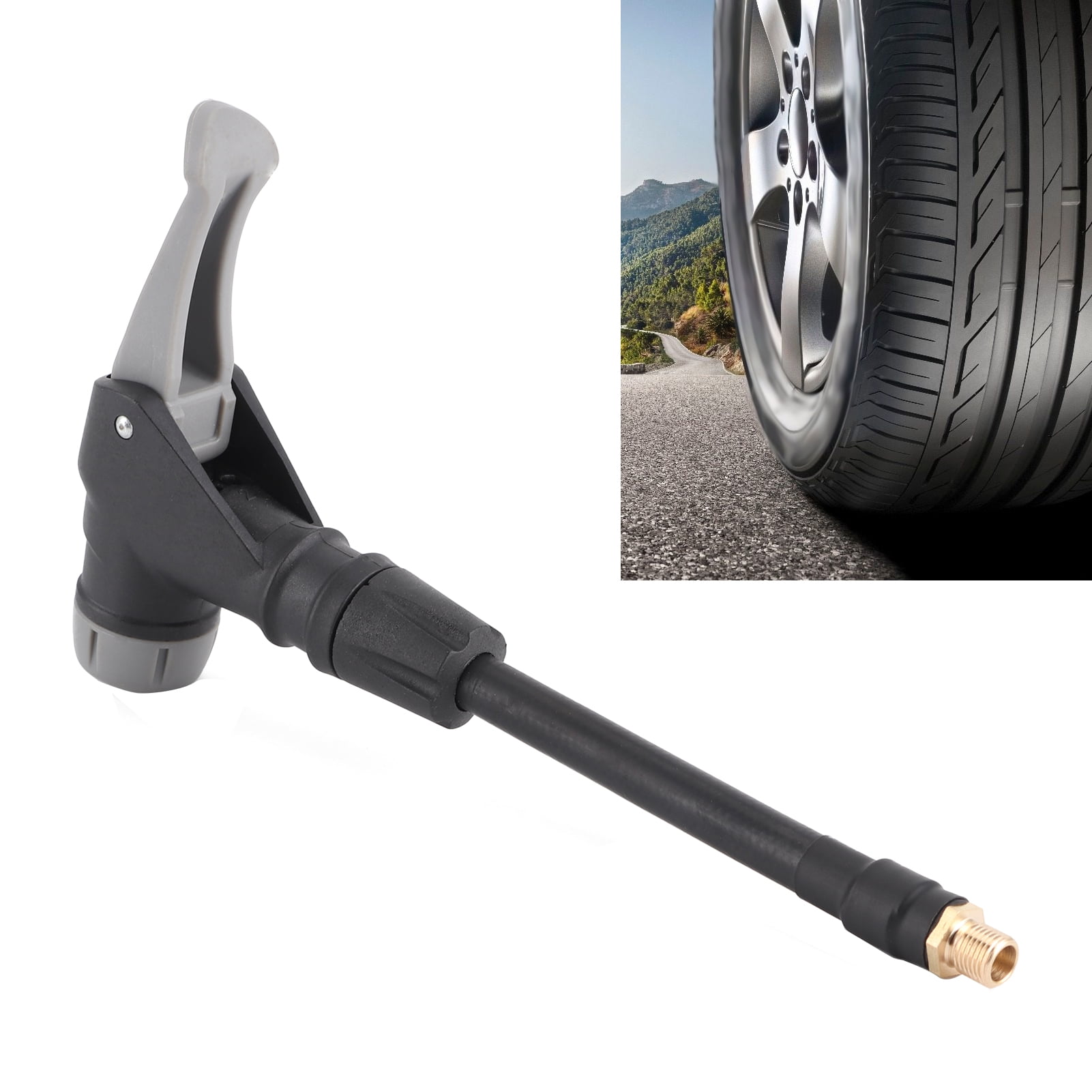 Inflator Hose Adapter, Air Compressor Tire Inflator Tire Pump Connector Inflating Tool  for American French Tire Valv