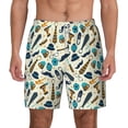 thumbnail image 2 of Picia Fathers day pattern Mens Swim Trunks with Compression Liner Stretch Beach Shorts Quick Dry with Zipper Pockets No-Chafing Board Shorts-Small, 2 of 9