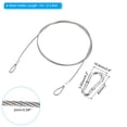 thumbnail image 2 of Uxcell 2mm x 1m/3.3ft Security Cable Steel Luggage Lock Wire Rope Double Loop with Hook, 3 Set, 2 of 6