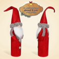 thumbnail image 3 of Tizzy Christmas Dwarf Wine Bottle Stopper, Handmade In Sweden.wine Bottle Decoration Santa Claus Bottle Bag With Drawstring Holiday Home Christmas Dec, 3 of 5
