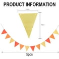 thumbnail image 2 of 5Pack Party Decorations Triangle Flag Pennant Banner Bunting for Graduation Birthday Wedding Party Decorations SuppliesDark Orange Light Orange, 2 of 5