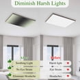 thumbnail image 5 of Light Green Black Ombre Magnetic Fluorescent Light Covers for Ceiling Lights 2x4Ft, Modern Gradient Abstract Art Office Classroom Kitchen Drop Ceiling Light Covers Lighting Filters Shade Panel 2Packs, 5 of 9