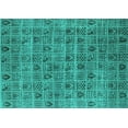 thumbnail image 1 of Ahgly Company Indoor Rectangle Oriental Turquoise Blue Industrial Area Rugs, 5' x 8', 1 of 4