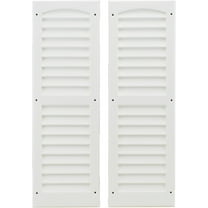 Louvered Shed Shutter or Playhouse Shutter White 9" X 27" Sold by The Pair