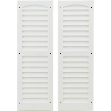 Louvered Shed Shutter or Playhouse Shutter White 9" X 27" Sold by The Pair