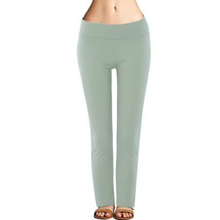 Women's Flare Leggings with Pockets-Crossover High Waisted Bootcut
