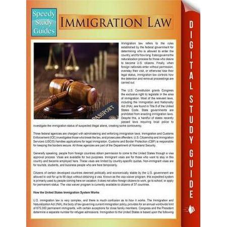 Immigration Law (Speedy Study Guides) - eBook (Best Schools For Immigration Law)