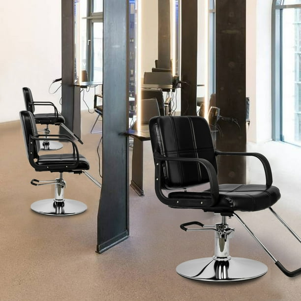 Lowestbest Adjustable Barber Chair, Leather Sponge Beauty Salon Chair, Hairdressing Chair Hair