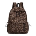 thumbnail image 4 of Boy Backpack Leopard Print Backpack for Middle High School Students Fashion Casual Daypack Brown One Size, 4 of 4
