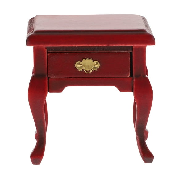 KAKOWELY Mesita de noche de madera en miniatura, mini mesita de noche, adorno para el hogar.
