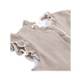 thumbnail image 6 of Sunny Fashion Girls Dress Coffee Solid Lace Trim Cap Sleeve Daily Student Party Cotton 6 Years, 6 of 7