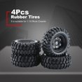 thumbnail image 2 of BJYX 4Pcs Black 1:10 RC Car Rubber Tires & Wheel Rims for Off Road RC Crawler Buggy, 2 of 15