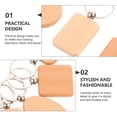 thumbnail image 4 of 15Pcs Blank Wooden Key Chain Key Tags with Ring Natural Wooden Key Tags for DIY Craft, 4 of 6