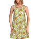 thumbnail image 1 of Balery Cute Avocado Vestidos de verano para mujer con estampado: vestido holgado sin mangas, vestido playero informal y cómodo para días calurosos., 1 of 7