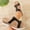 #34Black, variant on Women's Crocodile Embossed Wedge Slide Sandals, Open Toe Comfort Summer Platform Slippers