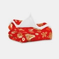 thumbnail image 7 of Red Christmas Gingerbread Man Throw Blanket, Winter Cute Star Snowflakes Candy Cane Throws Blankets, Xmas Soft Lightweight Holiday Blanket for Couch Sofa Bed Chair Living Rooms Decor 50X60IN, 7 of 7