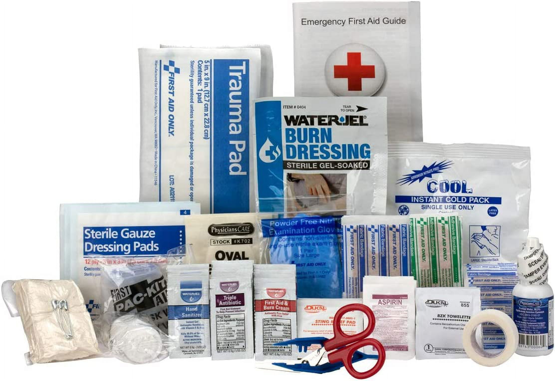 25 Person Ansi A+ First Aid Kit Refill, 141 Pieces