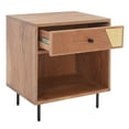 thumbnail image 4 of SAFAVIEH Benford Retro Rustic 1 Drawer Nighstand, Natural/Gold, 4 of 15