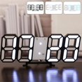 thumbnail image 2 of Horloge Murale Numérique 3D LED & Réveil de Bureau Décoration Maison Salon, 2 of 14