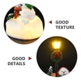 thumbnail image 3 of WHAMVOX Resin Snowman Christmas Tabletop Ornament with LED Glowing Streetlights Battery Operated Decor, 3 of 8