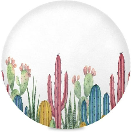 

Hidove Cactus Flower Round Placemats Set of 1 Table Mats for Kitchen Washable Non-Slip Place Mats Heat Resistant Place Mats for Kitchen Dining Table Decoration