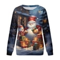 thumbnail image 5 of Futezty Womens Long Sleeve Tops Christmas Print Sweatshirts Fall Pullover Crewneck Soft Elegant Shirts Boho for Women, 5 of 5