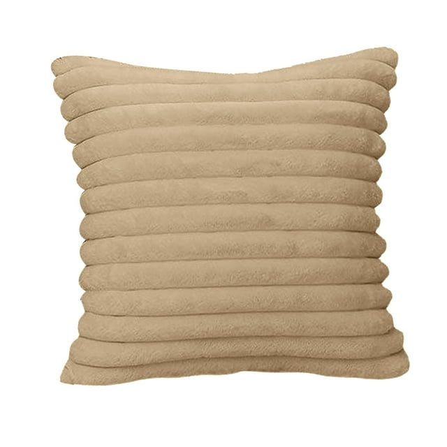 Under 10 Pillow Case 1 PCS Solid Color Striped Pillow Living Room Sofa Pillow Headboard Plaid Waist Pillow Rabbit Plush Pillow Case Household Simple Literary Farmhouse Pillow Covers