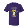 thumbnail image 2 of Wild Bobby, Good Food Good Mood Funny Cute Cow Animal Lover Men's Graphic T-Shirt, Purple, Medium, 2 of 3