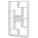 thumbnail image 1 of Costway Estantería Geométrica, Librería de 120 cm con Múltiples Estantes Abiertos, Dispositivos Antivuelco, Organizador Independiente para Sala de Estar, Dormitorio, Estudio, Blanco/Negro + Natural, 1 of 5
